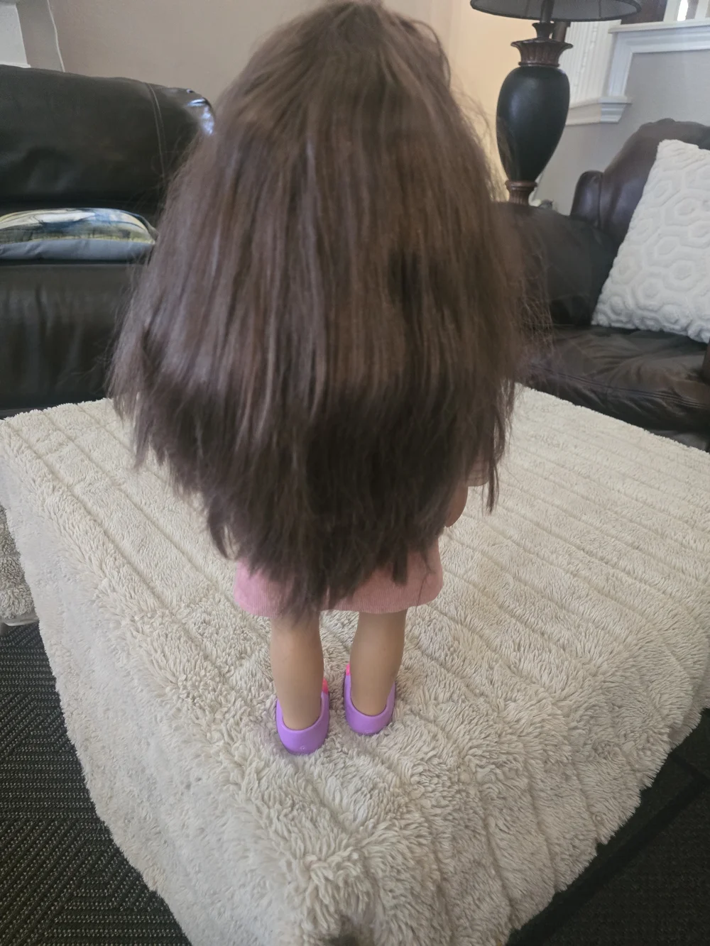 Our Regeration Children's Brown Hair Doll with Pink Outfit 17 Inches